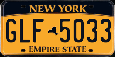 NY license plate GLF5033