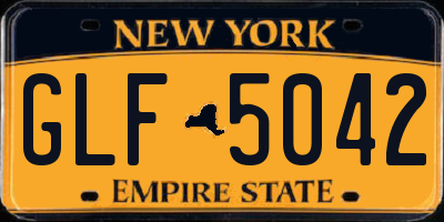 NY license plate GLF5042