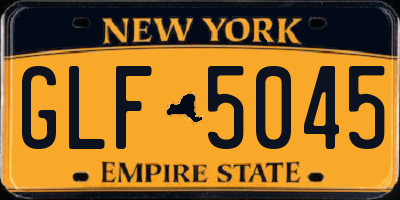 NY license plate GLF5045
