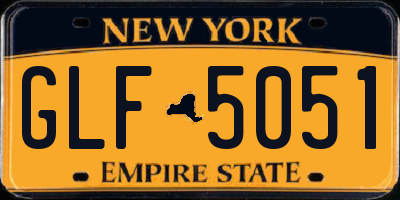 NY license plate GLF5051