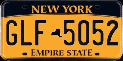 NY license plate GLF5052