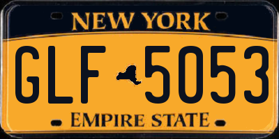 NY license plate GLF5053