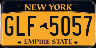 NY license plate GLF5057