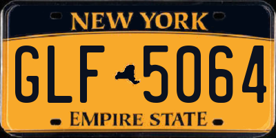 NY license plate GLF5064