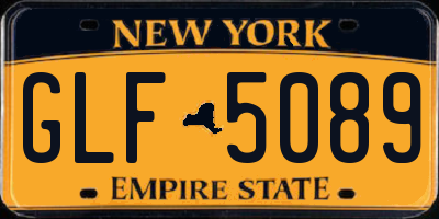 NY license plate GLF5089
