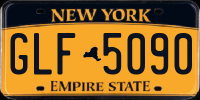 NY license plate GLF5090
