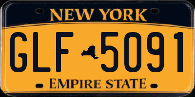 NY license plate GLF5091