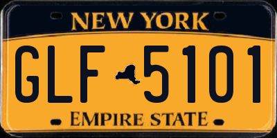 NY license plate GLF5101