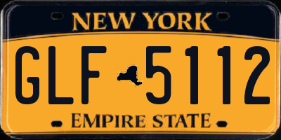 NY license plate GLF5112