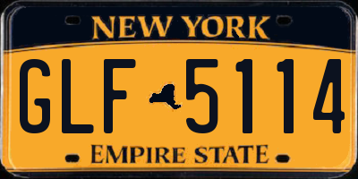 NY license plate GLF5114