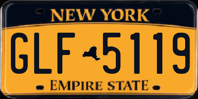 NY license plate GLF5119