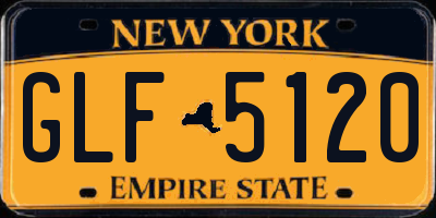 NY license plate GLF5120
