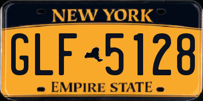 NY license plate GLF5128