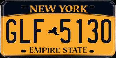 NY license plate GLF5130