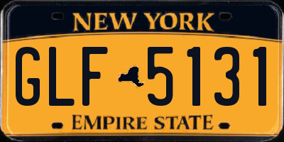 NY license plate GLF5131