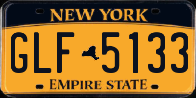 NY license plate GLF5133