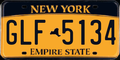NY license plate GLF5134