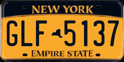 NY license plate GLF5137