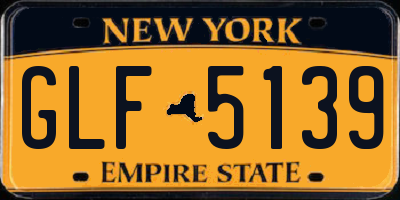 NY license plate GLF5139