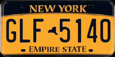 NY license plate GLF5140