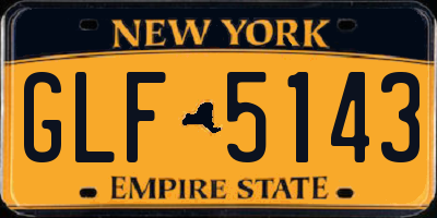 NY license plate GLF5143