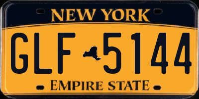 NY license plate GLF5144
