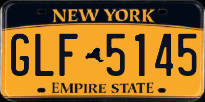 NY license plate GLF5145