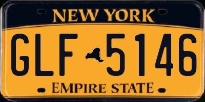 NY license plate GLF5146