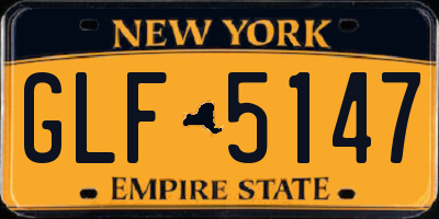NY license plate GLF5147