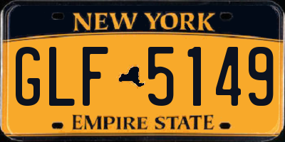 NY license plate GLF5149