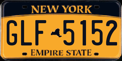 NY license plate GLF5152