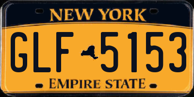 NY license plate GLF5153