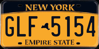 NY license plate GLF5154