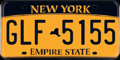 NY license plate GLF5155