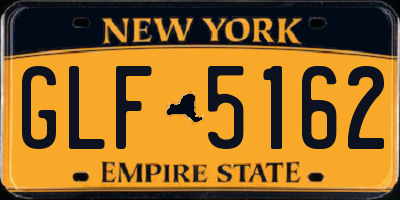 NY license plate GLF5162