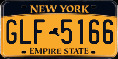 NY license plate GLF5166