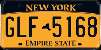 NY license plate GLF5168