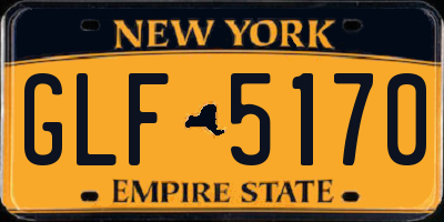 NY license plate GLF5170
