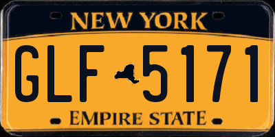 NY license plate GLF5171