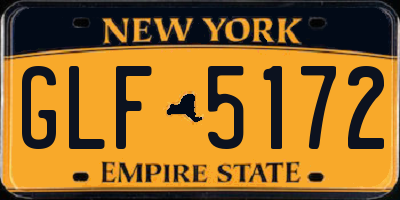NY license plate GLF5172