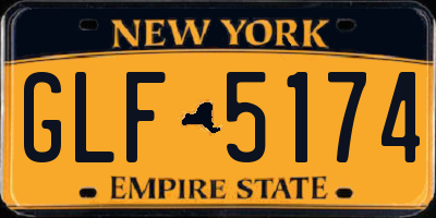 NY license plate GLF5174