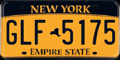 NY license plate GLF5175