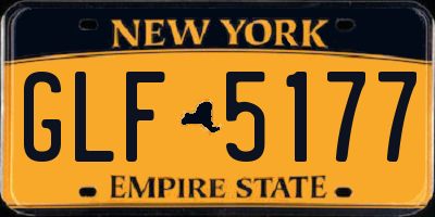 NY license plate GLF5177