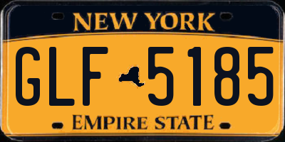 NY license plate GLF5185