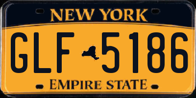 NY license plate GLF5186