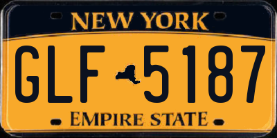 NY license plate GLF5187