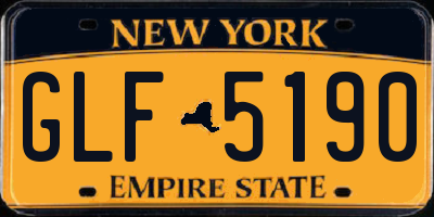 NY license plate GLF5190