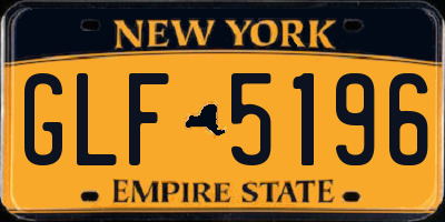 NY license plate GLF5196