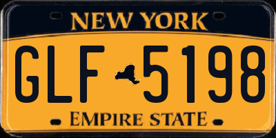 NY license plate GLF5198