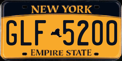 NY license plate GLF5200